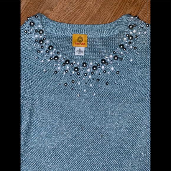 Ruby Rd. Sweaters Blue, sz M - Picture 3 of 6